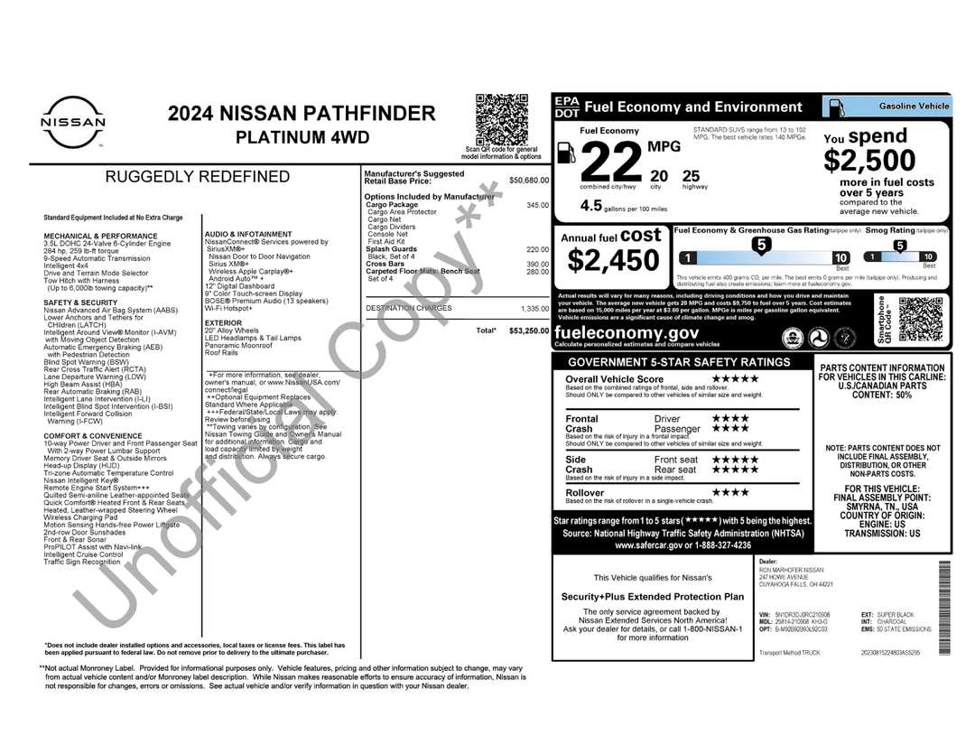 2024 Nissan Pathfinder Platinum - Image 2