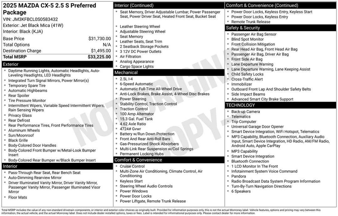 2025 MAZDA CX-5 2.5 S Preferred Package - Image 3