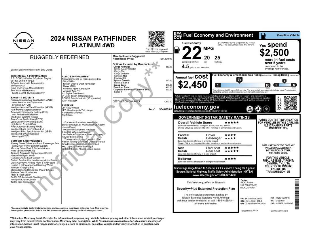 2024 Nissan Pathfinder Platinum - Image 3