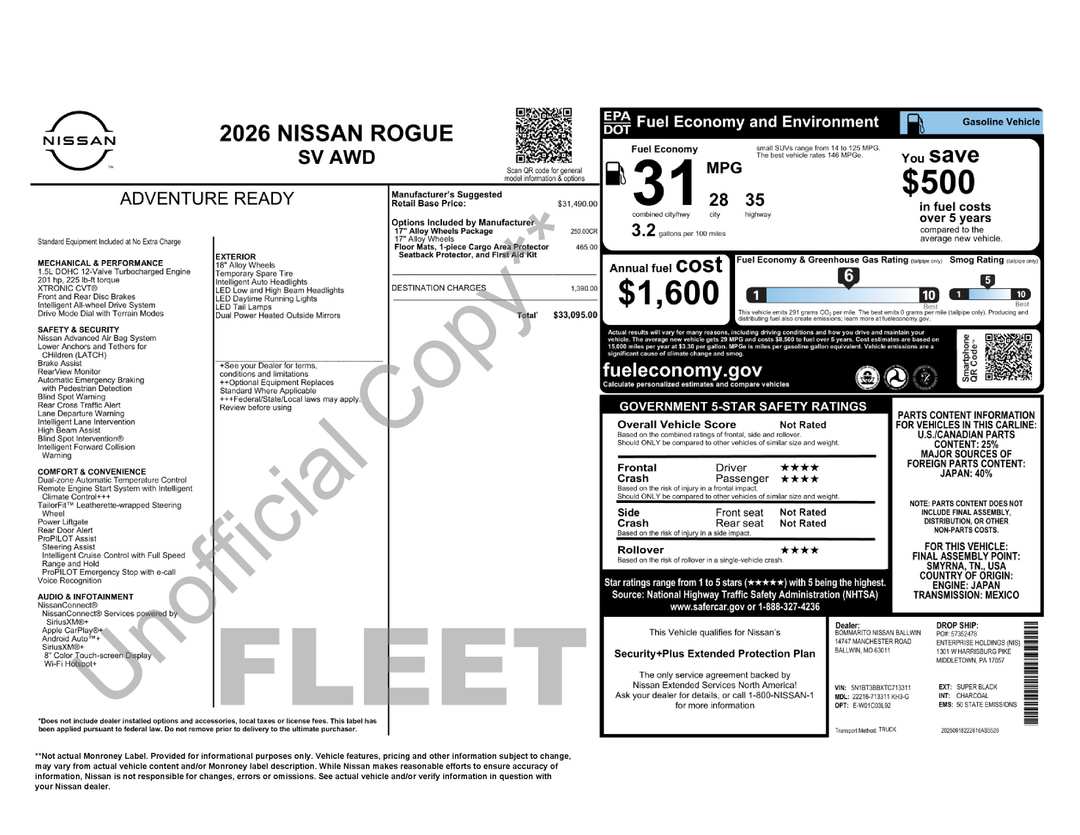 2026 Nissan Rogue SV - Image 2