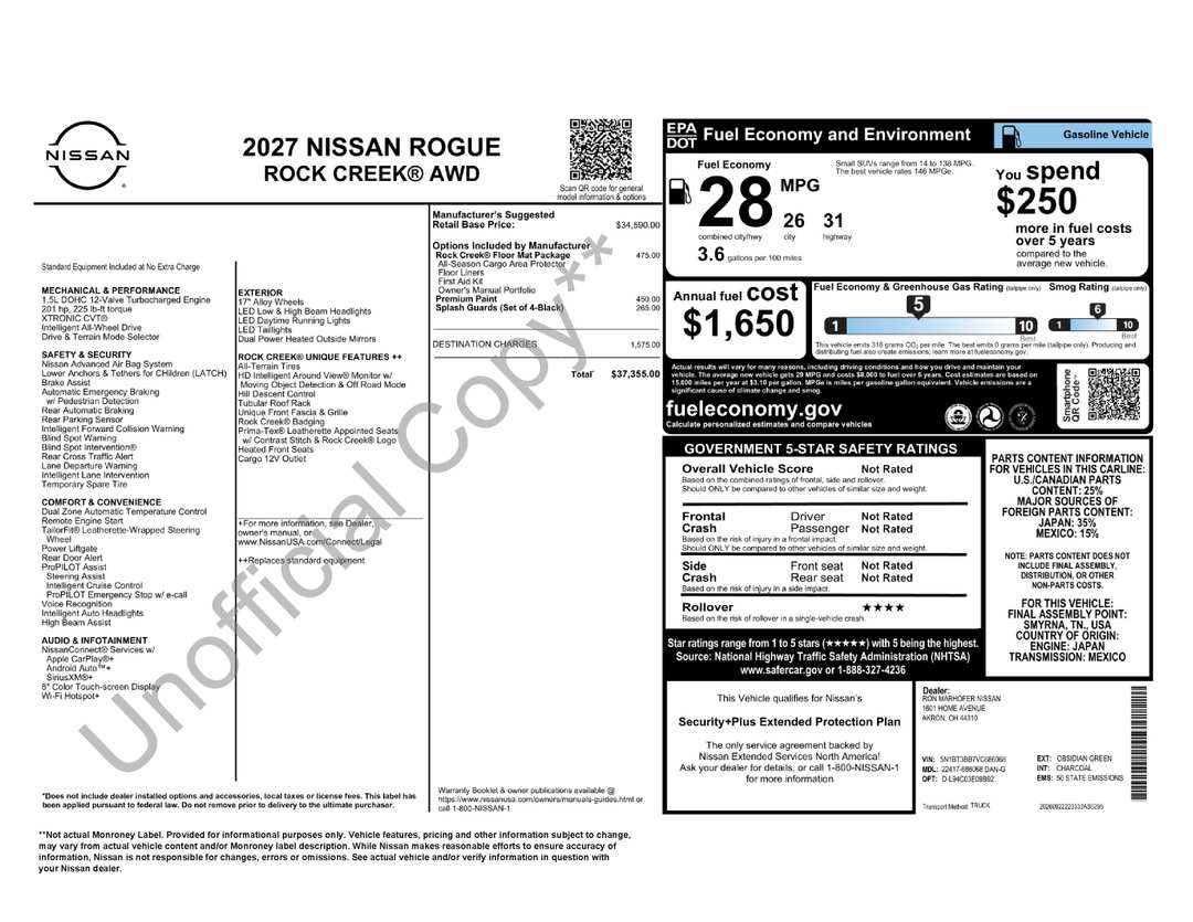 2027 Nissan Rogue Rock Creek - Image 3