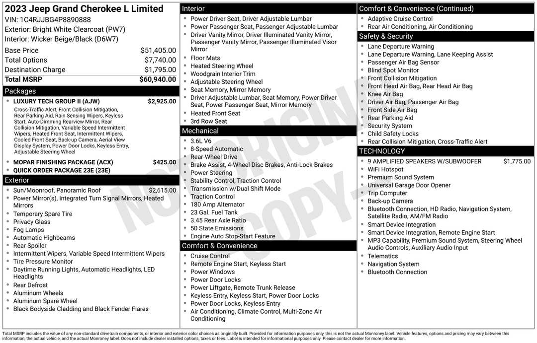 2023 Jeep Grand Cherokee L Limited - Image 3