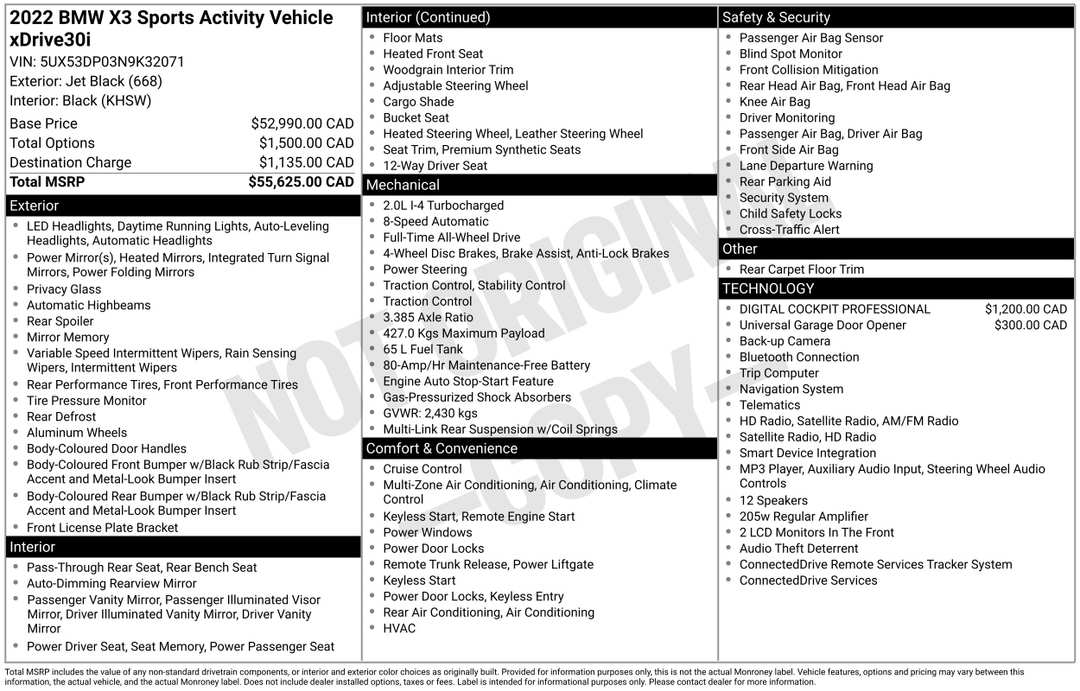 2022 BMW X3 xDrive30i - Image 2