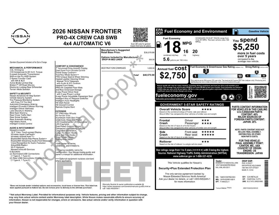 2026 Nissan Frontier PRO4X - Image 2