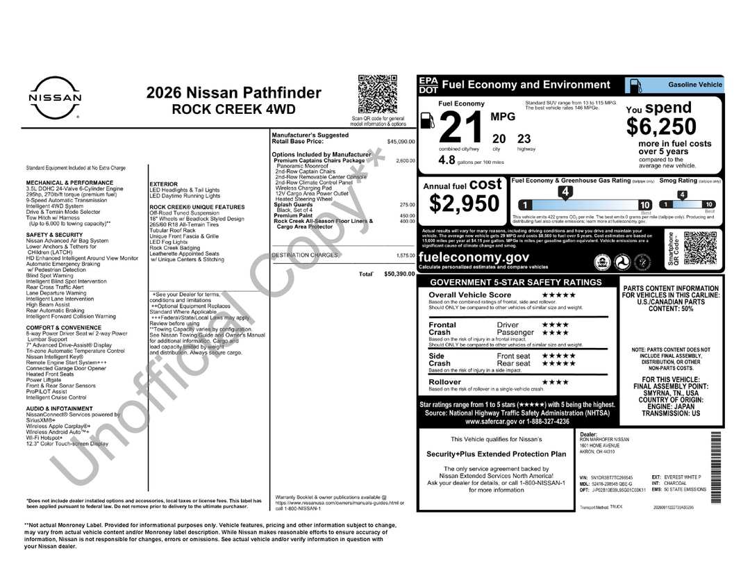 2026 Nissan Pathfinder Rock Creek - Image 3
