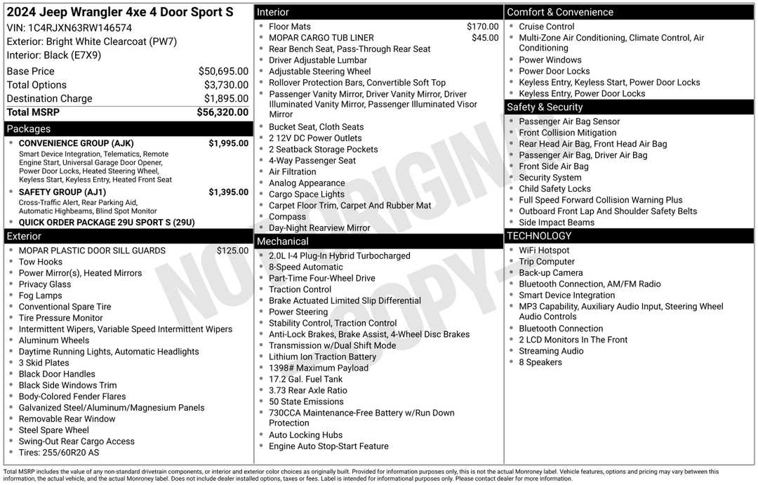 2024 Jeep Wrangler Sport S 4xe - Image 2