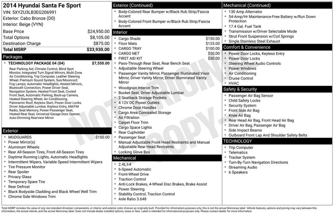 2014 Hyundai Santa Fe Sport Base - Image 3