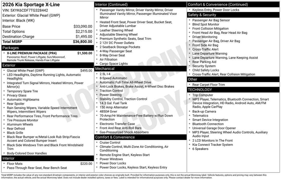 2026 Kia Sportage XLine - Image 2